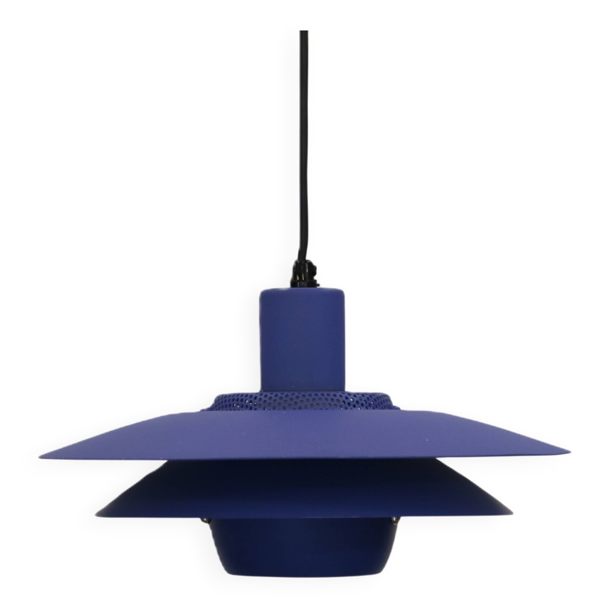 Blue coloured top design lamp by Jeka Metaltryk - Model Viola type 3013-P -