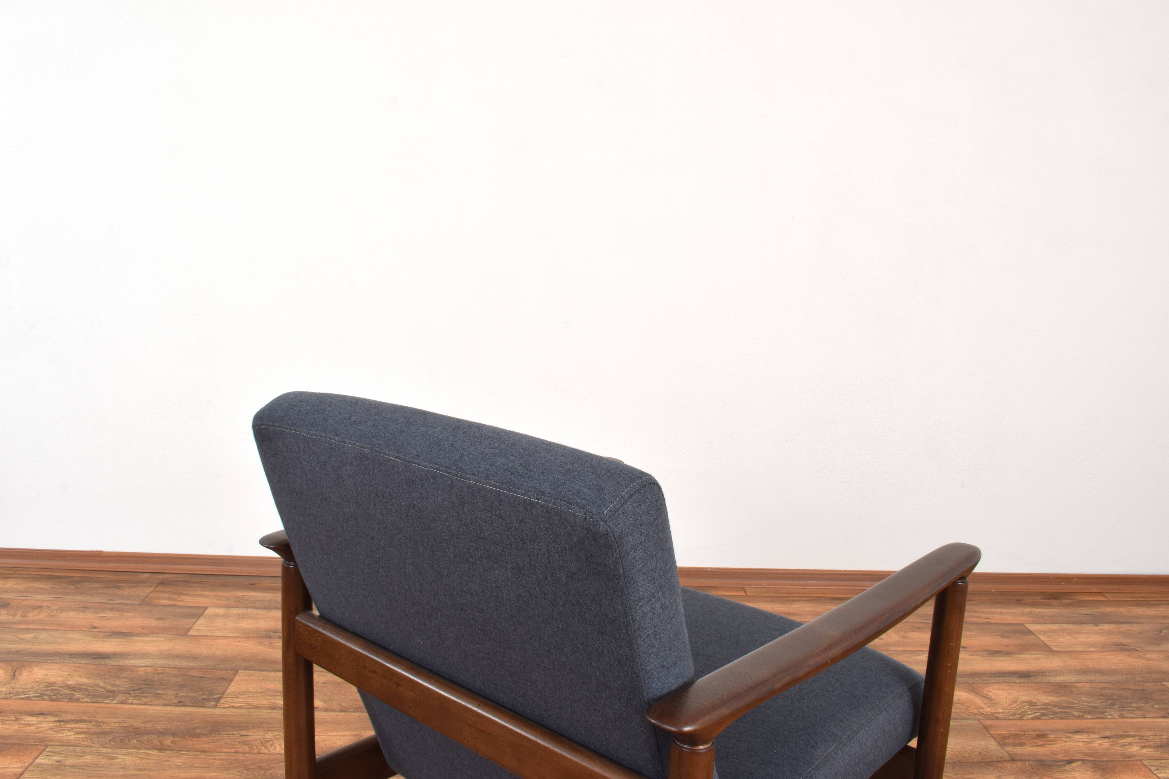 Fauteuil lounge polonais du milieu du siècle par Edmund Homa, 1960