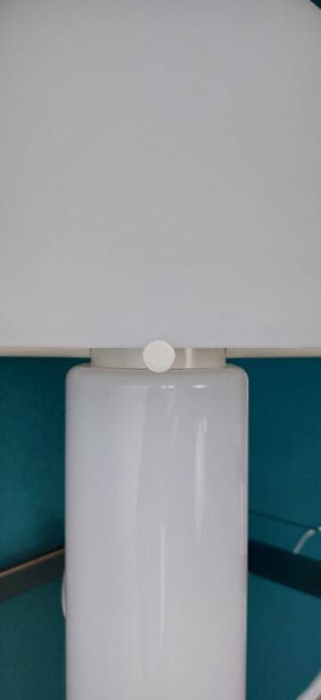 Glass Mushroom Table Lamp by Glashutte Limburg
