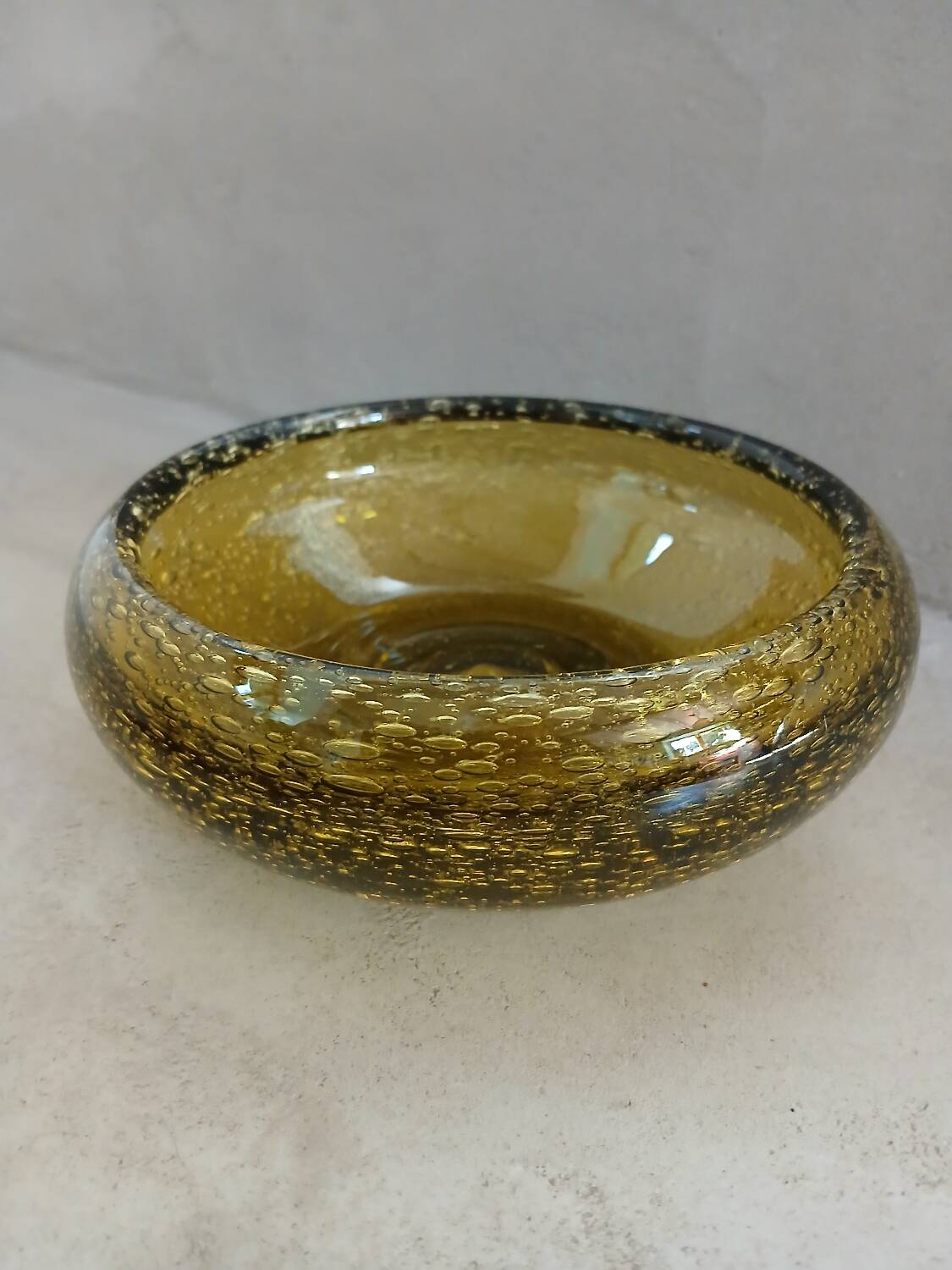 Vide poche, coupe en verre bullé