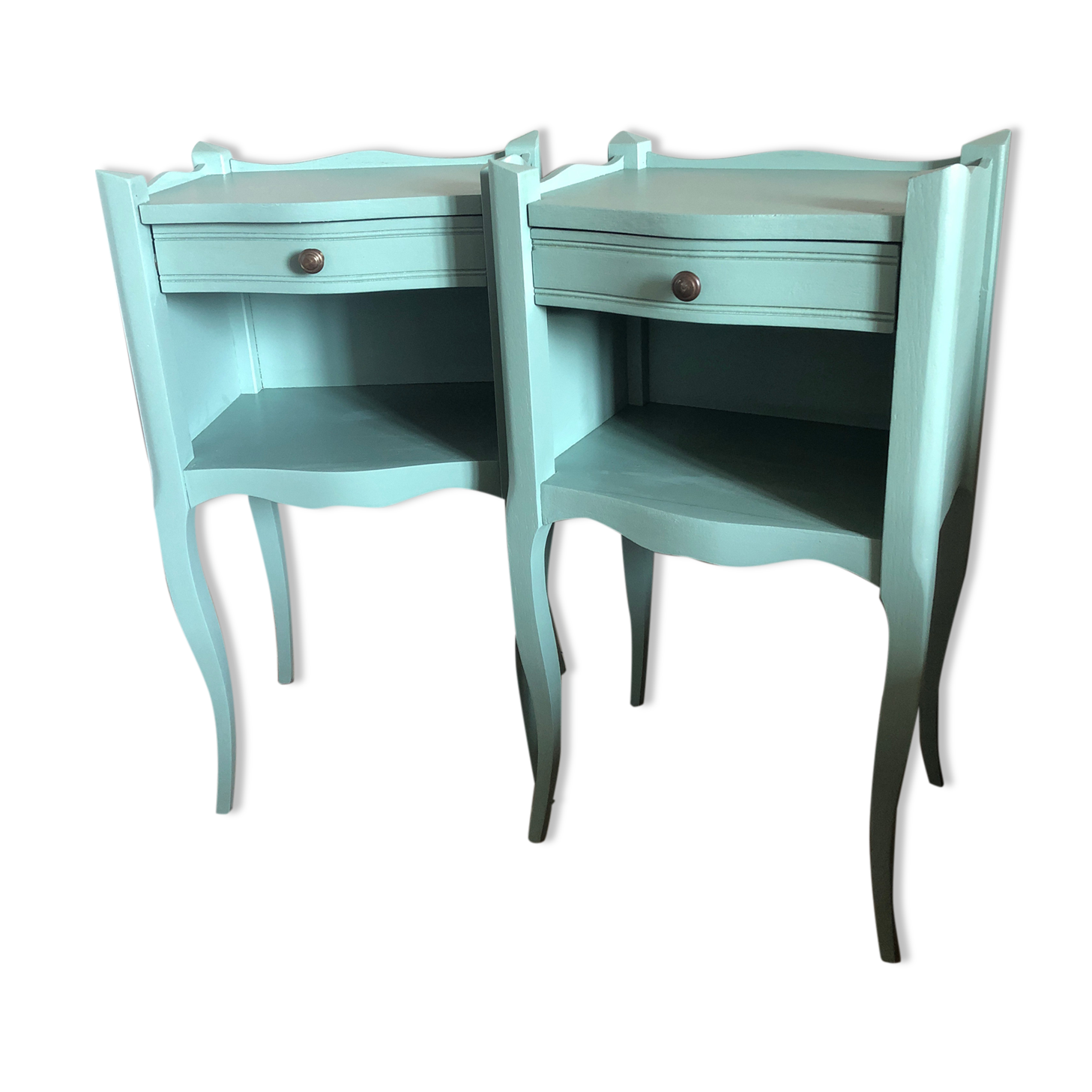 Pair of old bedsides