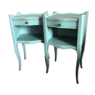 Pair of old bedsides