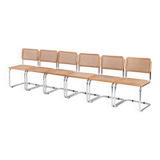 Set of 6 Cesca chairs. Made according to the design by Marcel Breuer. 80s.