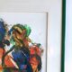Composition abstraite orange et verte, gouache sur papier, 1989
