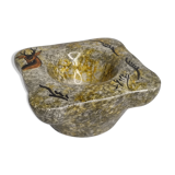 Empty pocket in vintage glazed ceramic signed "Gelb"