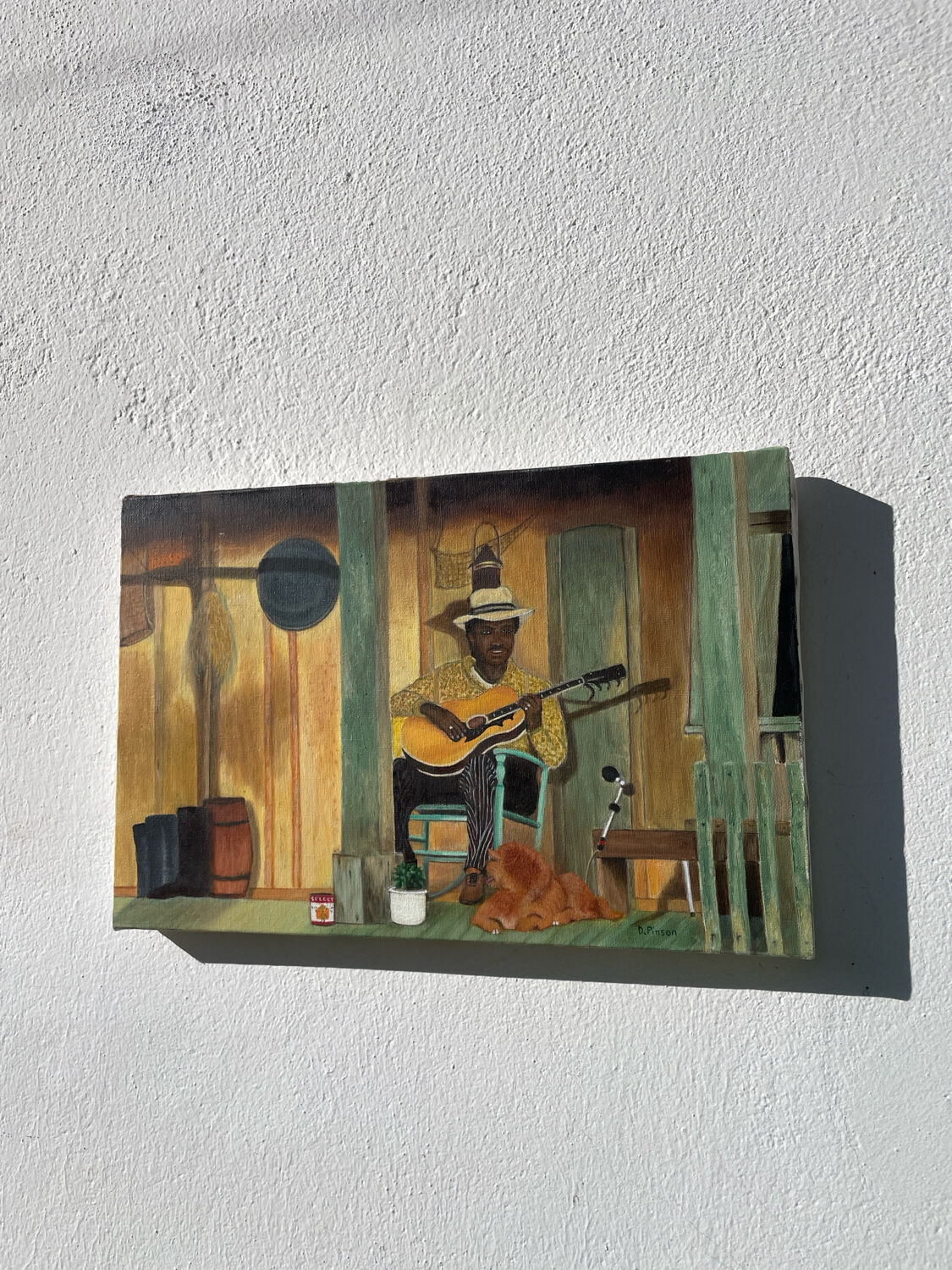 Tableau d’un guitariste signé Pinson