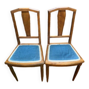 2 chaises art deco assise - tissu