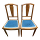 2 chaises art deco assise tissu