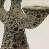 Dieulefit ceramic anthropomorphic candlestick or candlestick