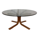 Round designer coffee table "Siesta", INGMAR RELLING for WESTNOFA, 1970s