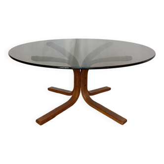 Table basse design ronde "Siesta", INGMAR RELLING pour WESTNOFA, années 70