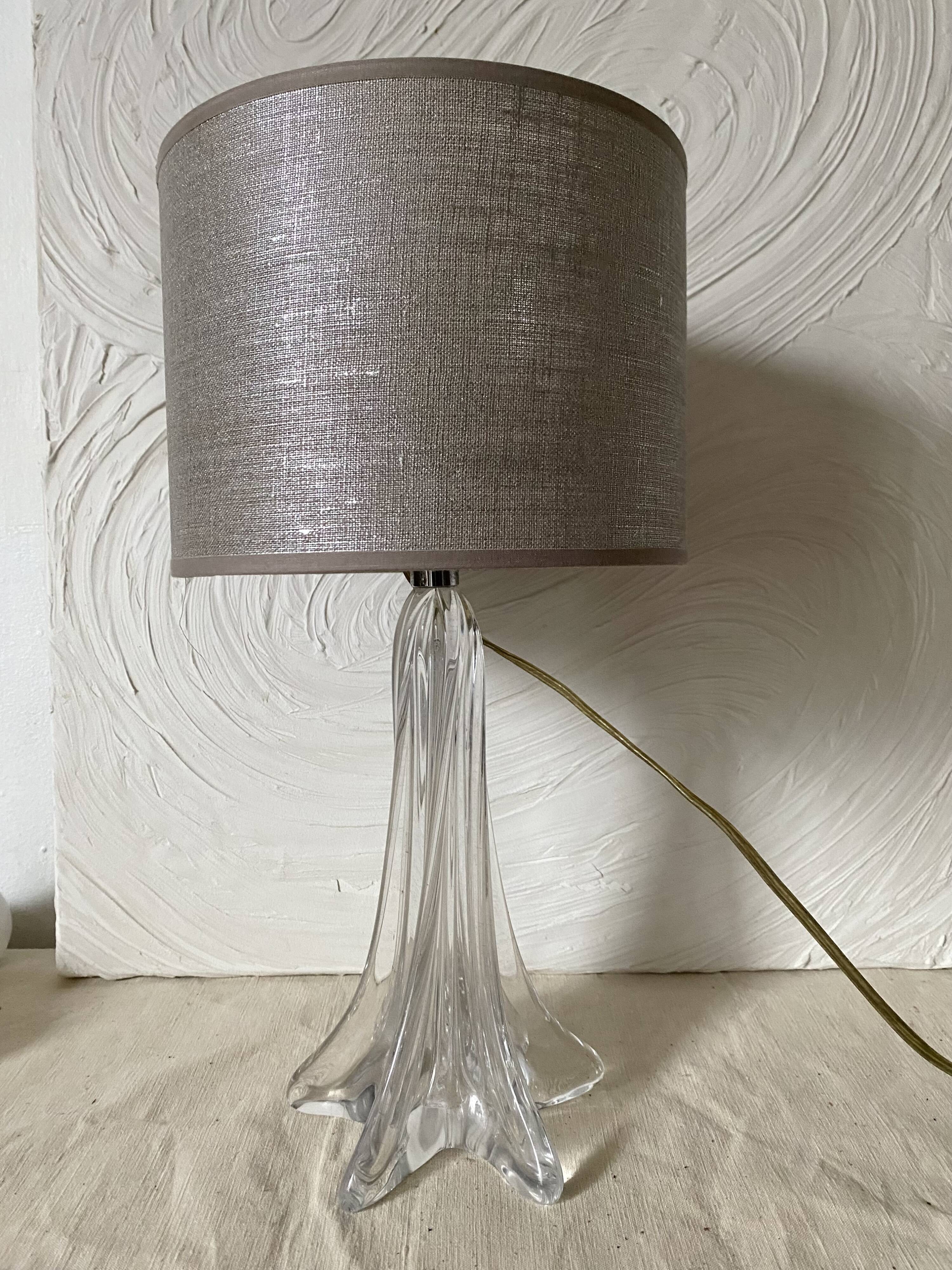 Crystal lamp in Daum style, 1960s.