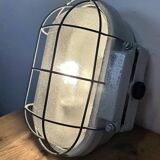 Industrial Cast Aluminium Wall Light with Frosted Glass from Elektrosvit, 1970s