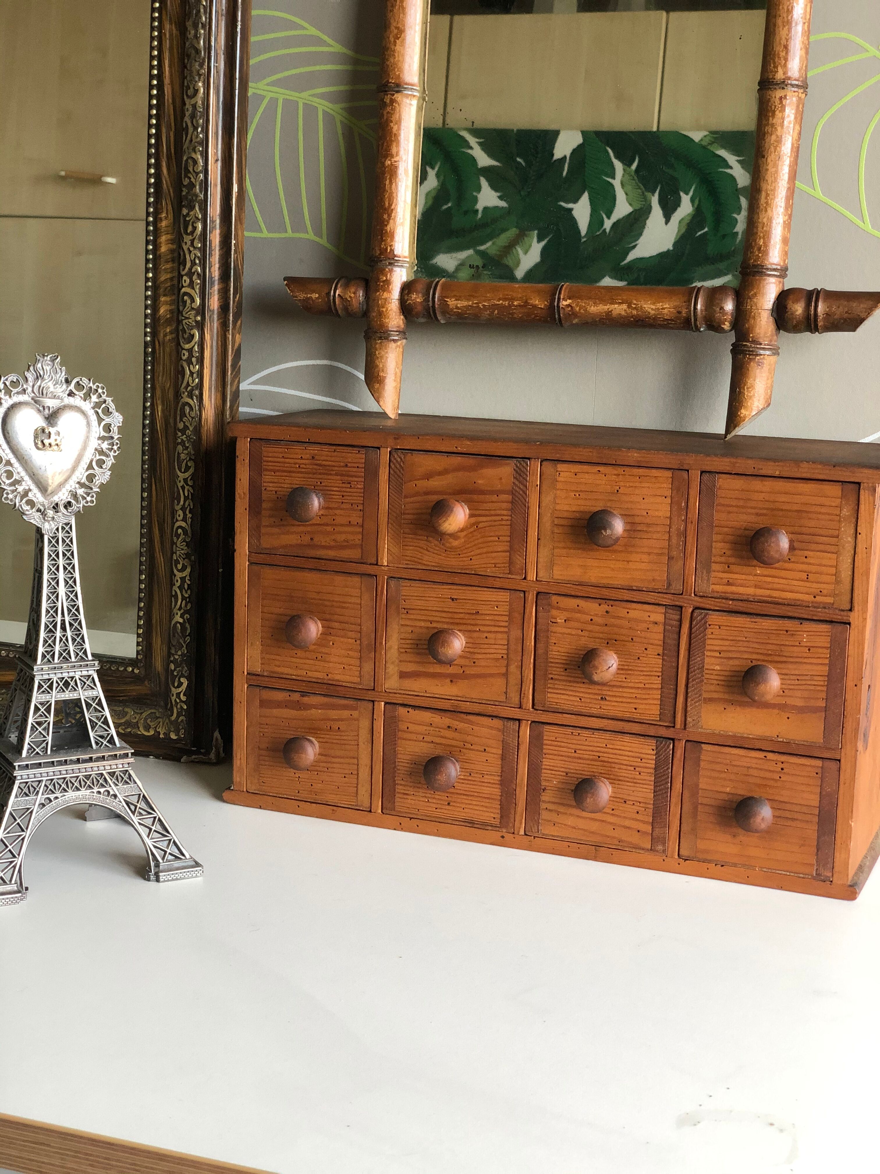 Old bamboo mirror 46x60cm
