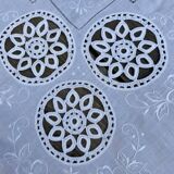 White old tablecloth and towels