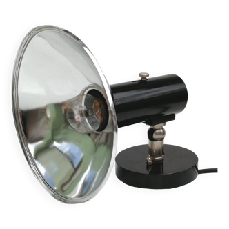 Adjustable black and chrome wall light from Raak vintage 1960