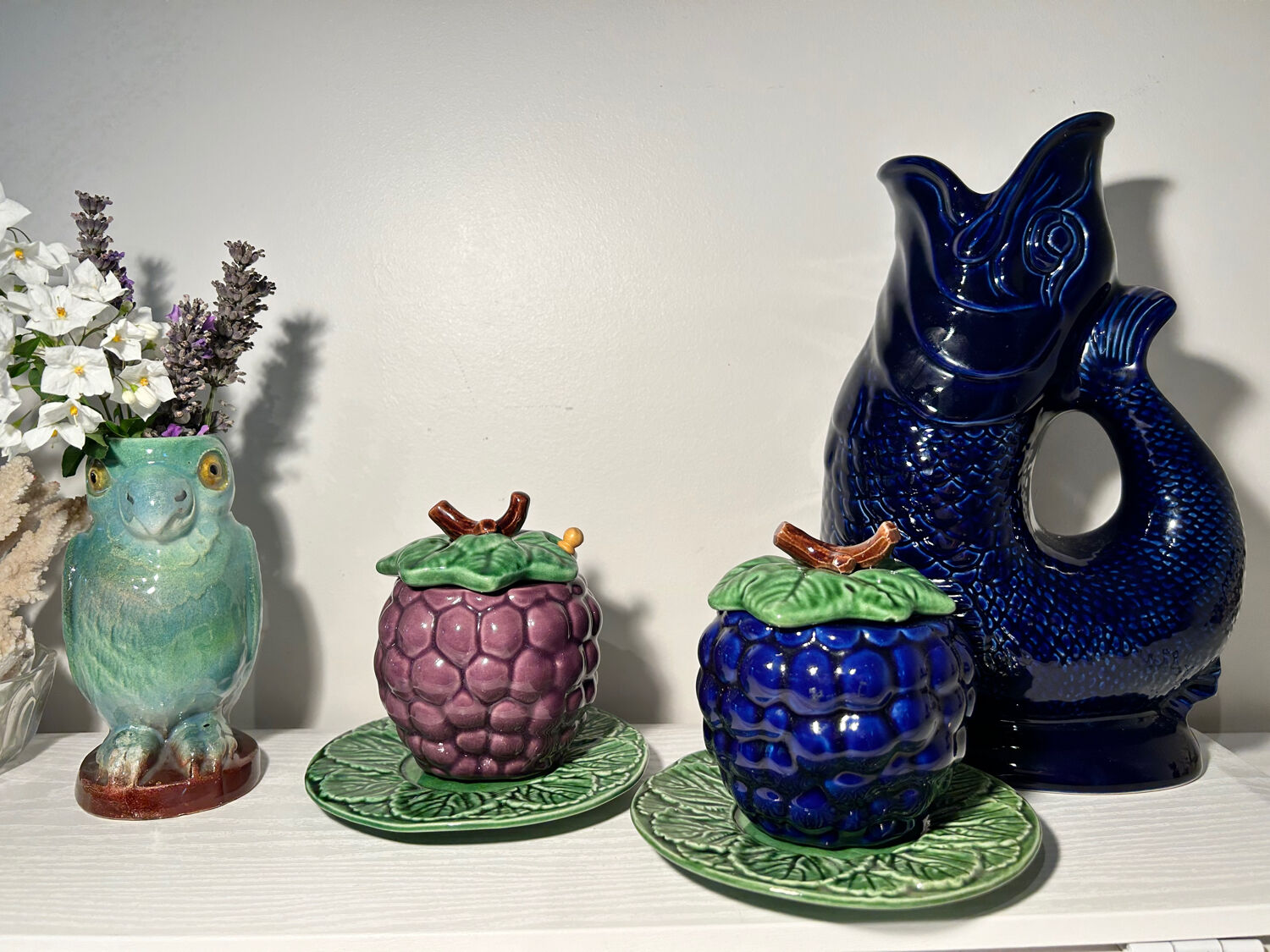Vase carafe fish Guggle jug