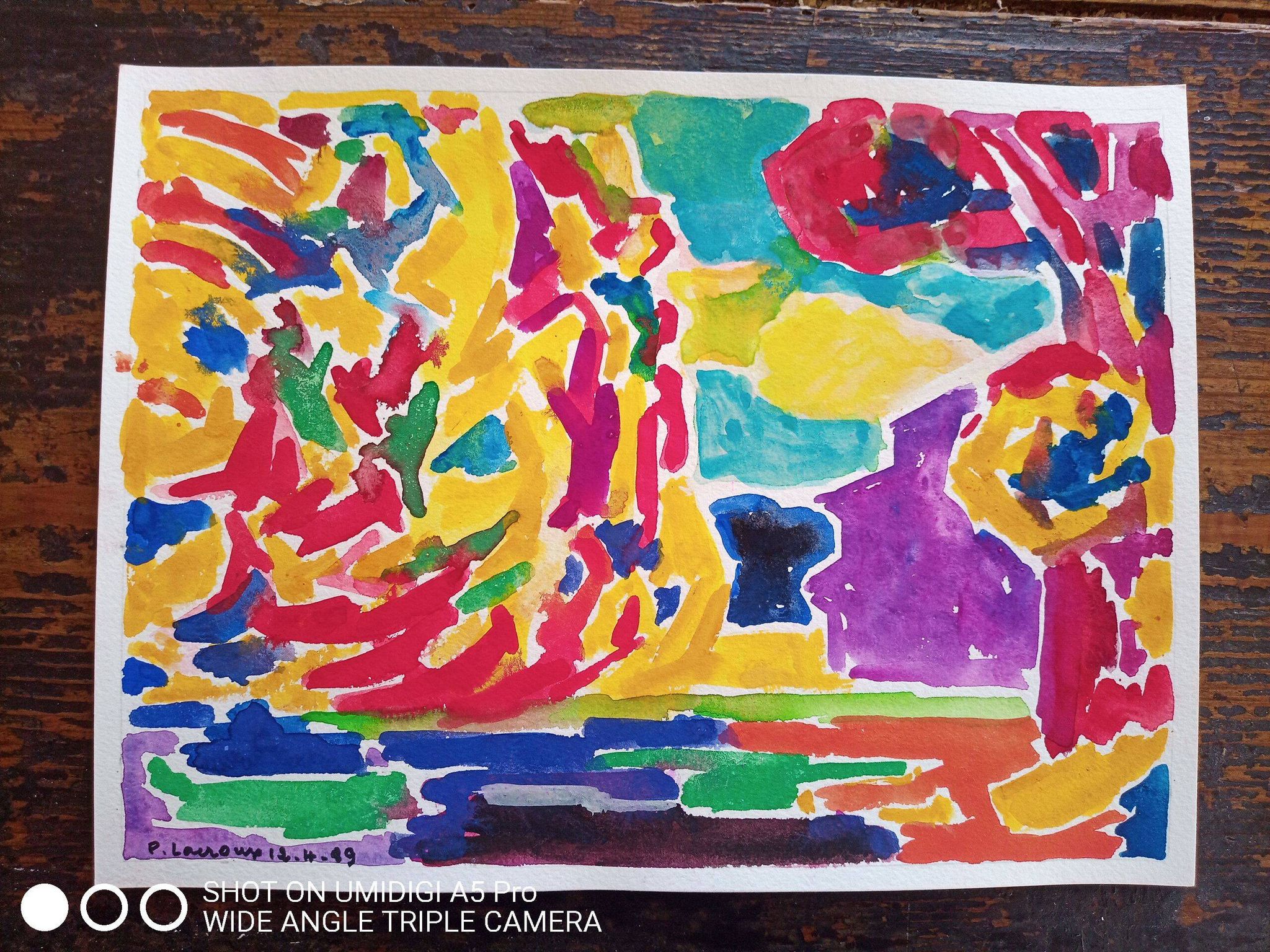 Pierre Lacroux (1909-1993) Gouache on paper 24 x 32 cm - from 1989 - (286)