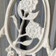 Pair of outdoor chairs in cast aluminum floral decoration