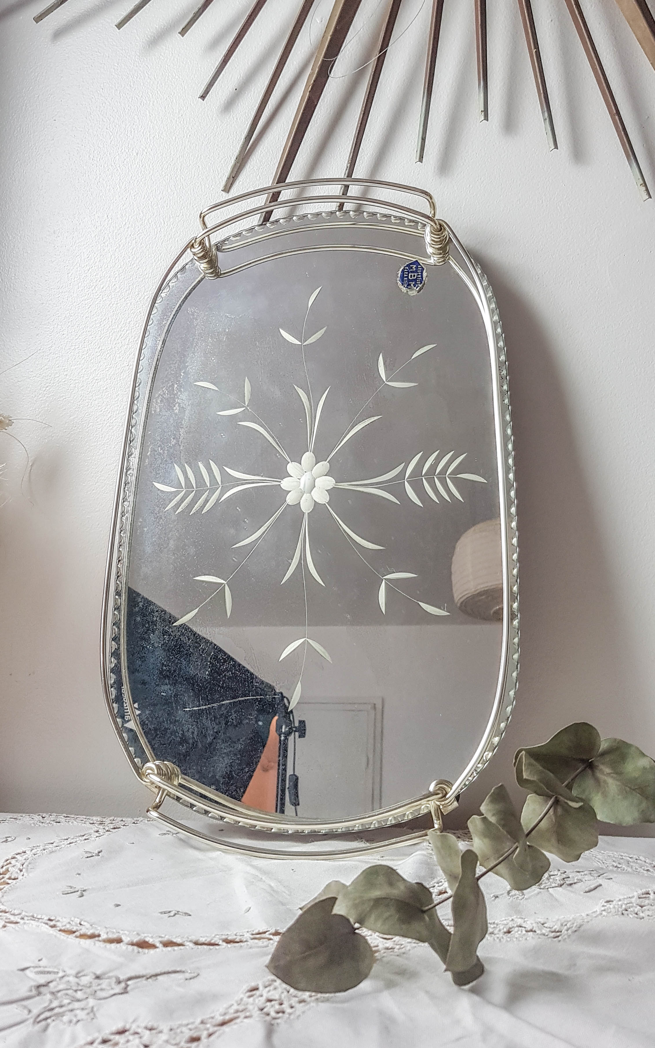 Vintage mirror tray