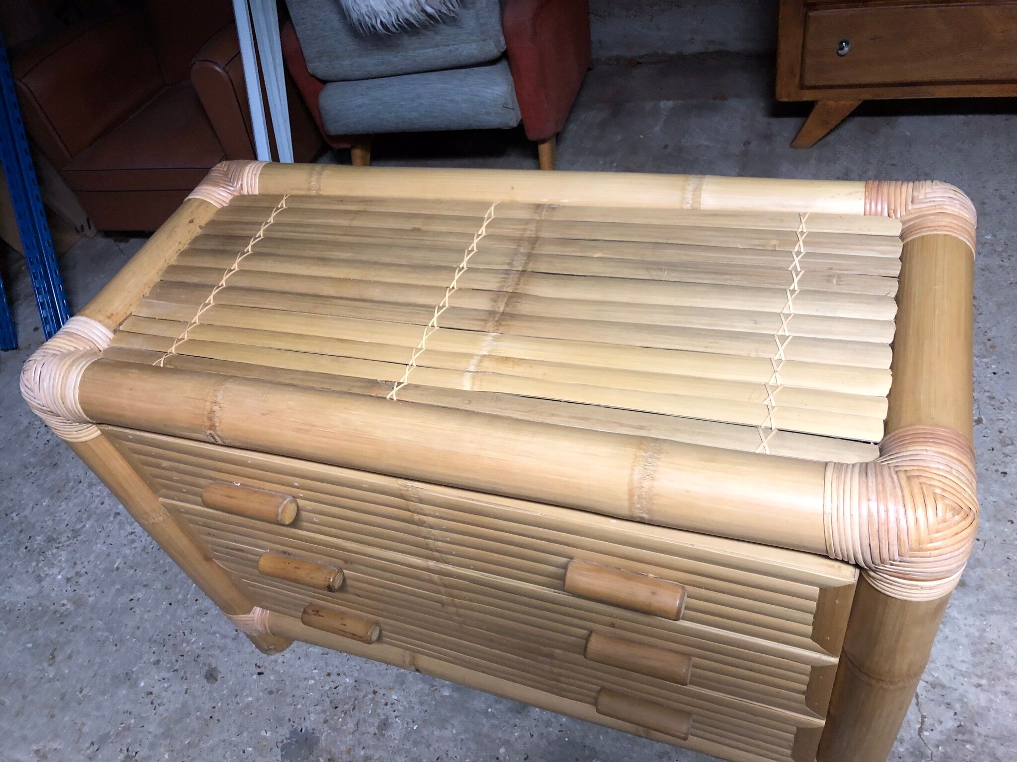 Bamboo chest of drawers