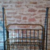 Lit ancien en laiton 204x125