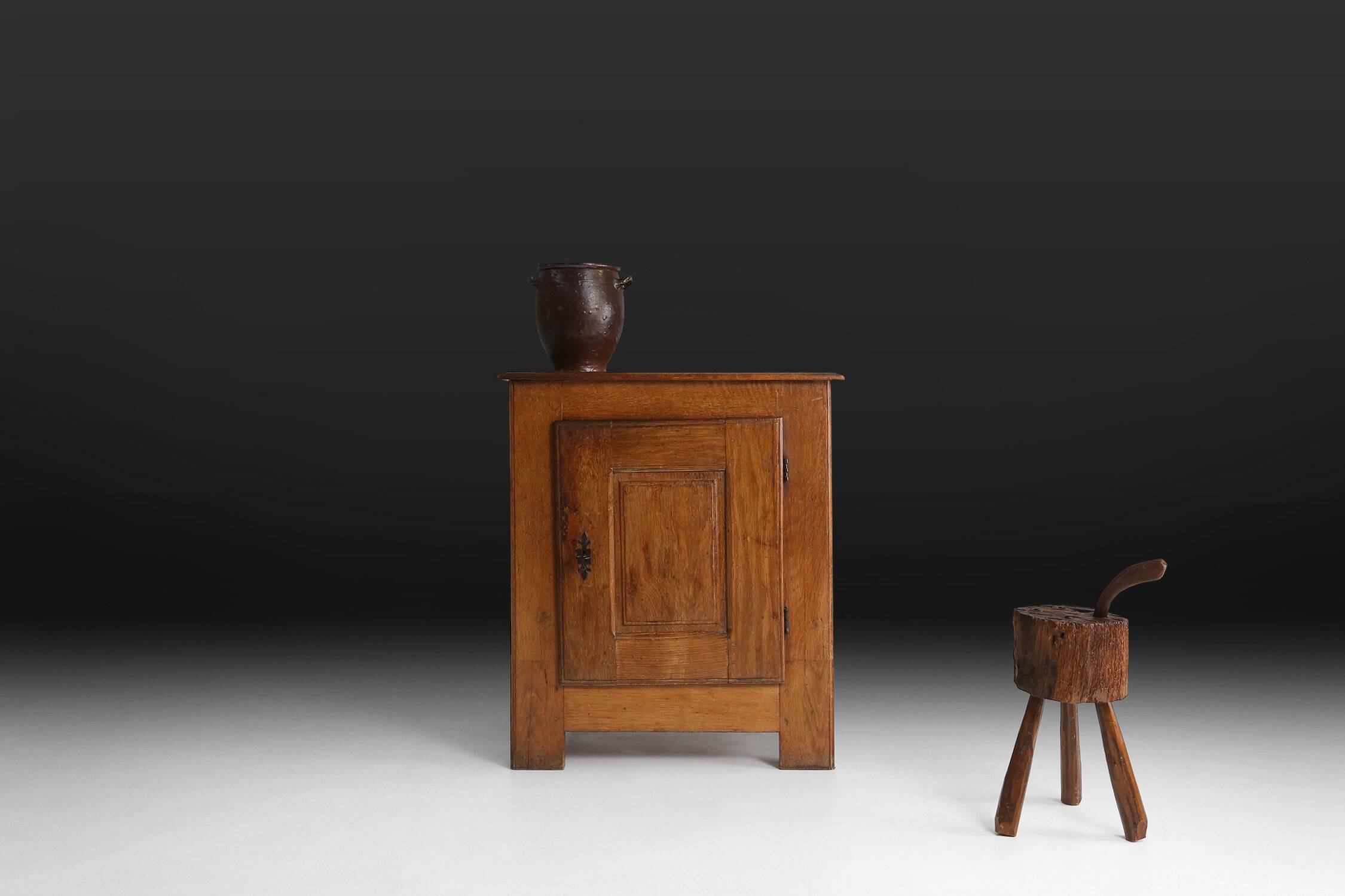 Oak Cabinet with Exceptional Patina, Belgium 18th Century