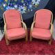 Pair of rattan chairs with cushions Audoux Minnet