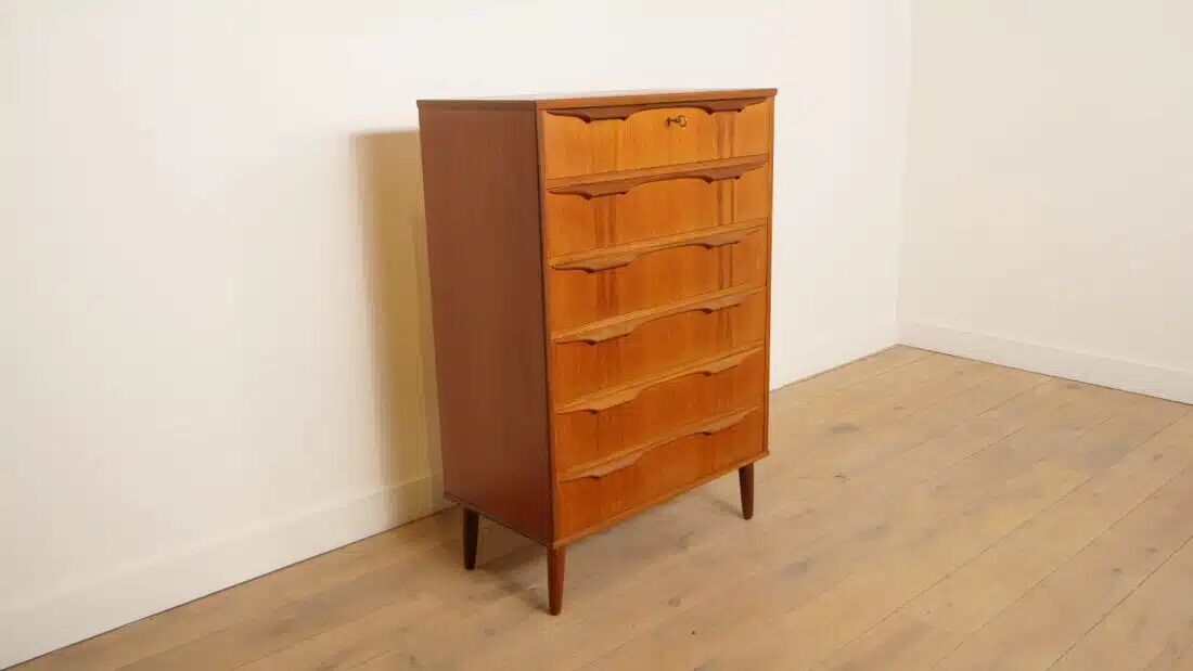 Vintage Danish chest of drawers | Teak | 6 drawers | 122 cm