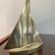 Vintage brass sailboat paperweight