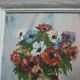 Tableau peinture bouquet de fleurs signé J Lauga