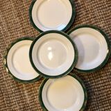 5 assiettes plates anciennes Digoin Sarreguemines
