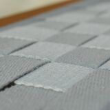 Teak armchair with woven seat