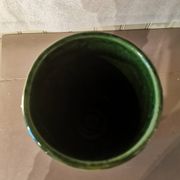 Green ceramic spiked vase Morocco