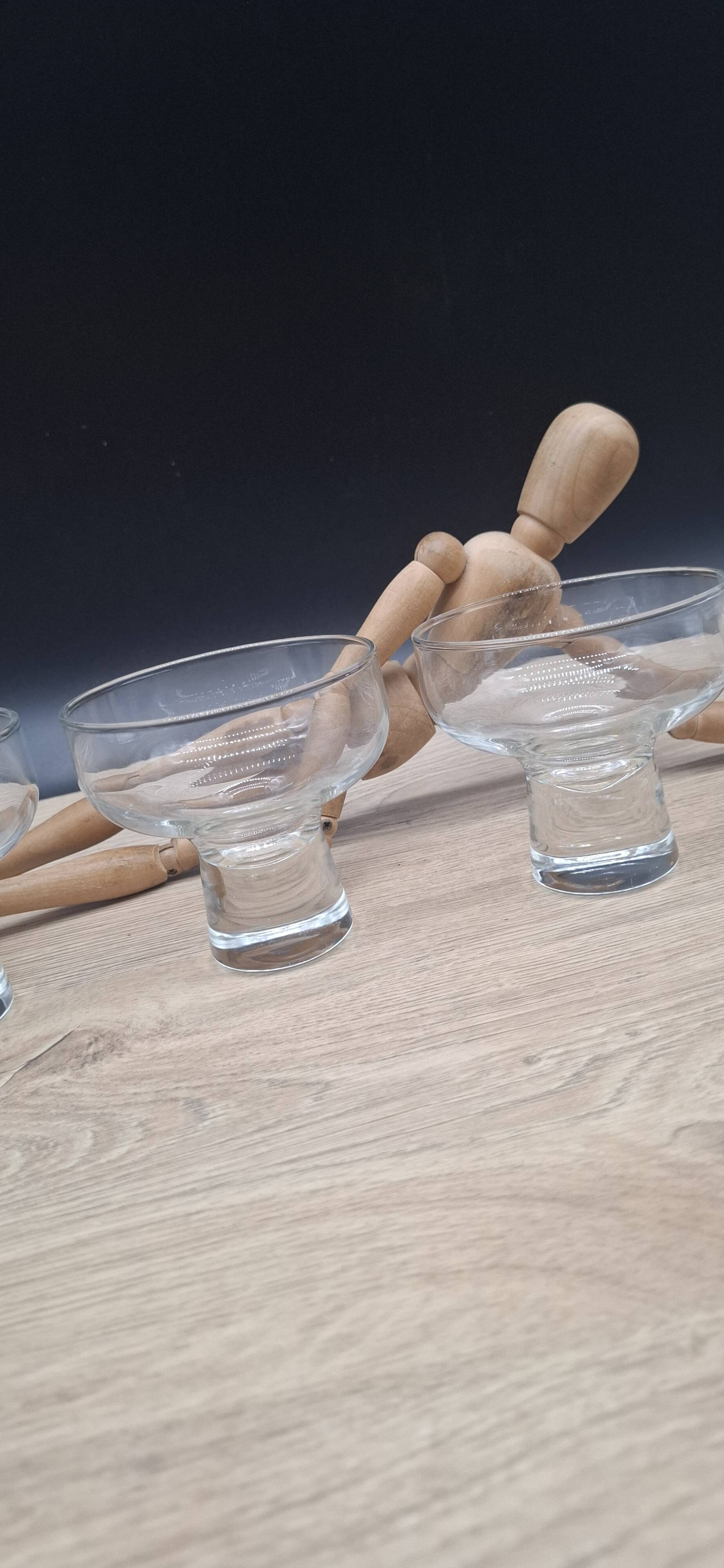 Set 4 verres italiens pied plein
