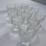 12 engraved liqueur glasses – from the 1960s-1970s