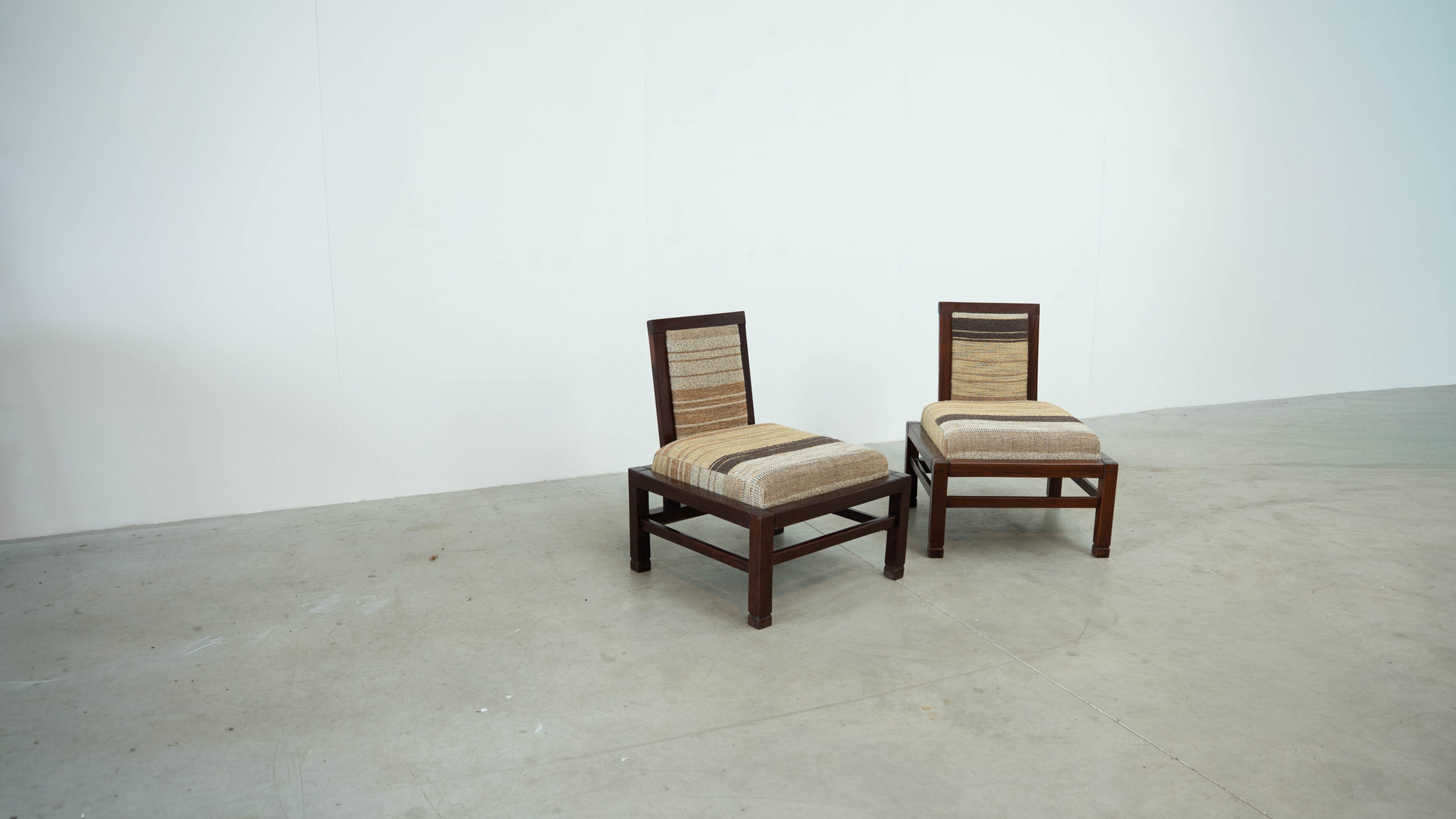 Set of two French lounge chairs