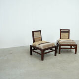 Set of two French lounge chairs