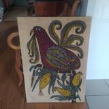 Wool tapestry signed Hector Herrera, Chile 1970