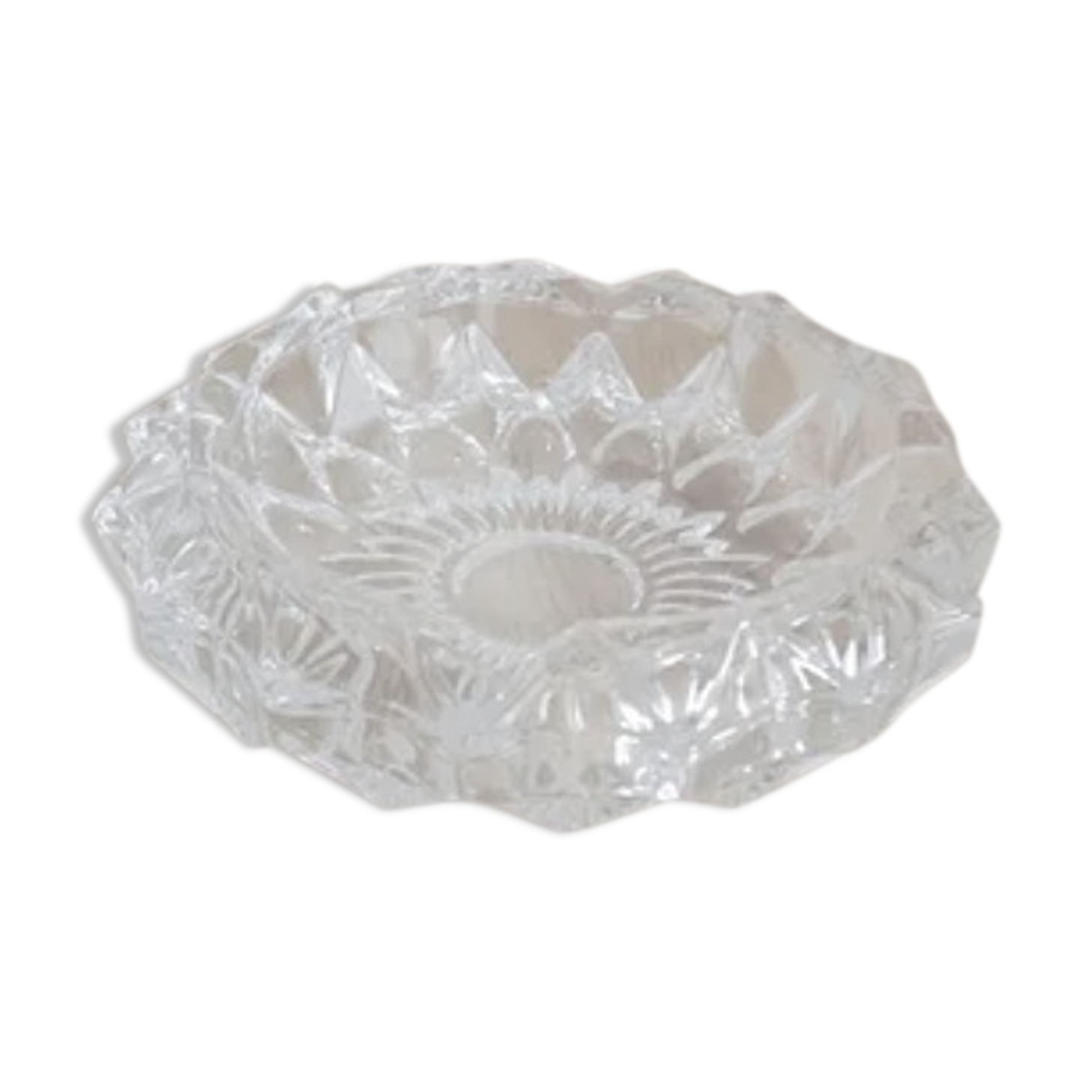 Cut glass ashtray
