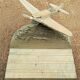 Wooden plane carved on its base, pen holder