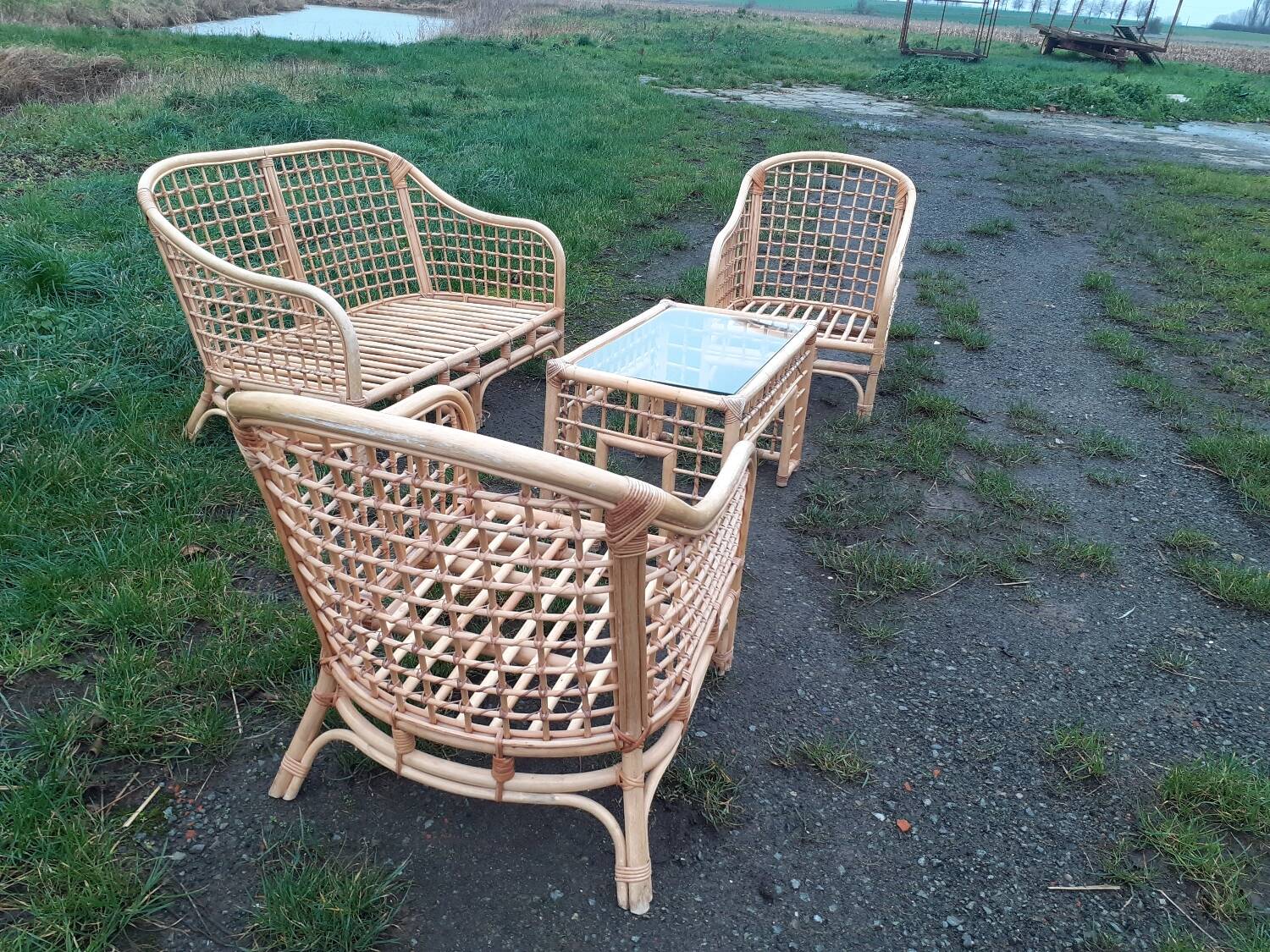 Rattan garden furniture