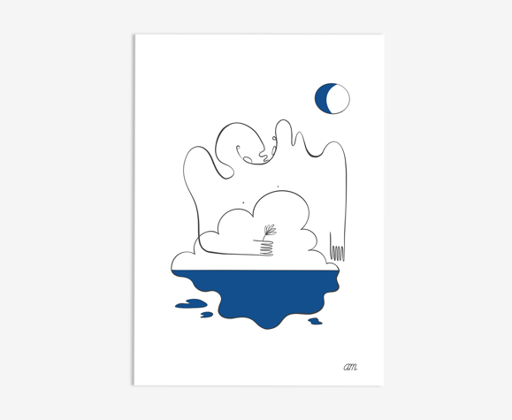 Illustration n°10 " Baignade nocturne " collection " L'éveil "
