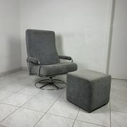 Vintage Gelderland swivel armchair with ottoman Jan des Bouvrie