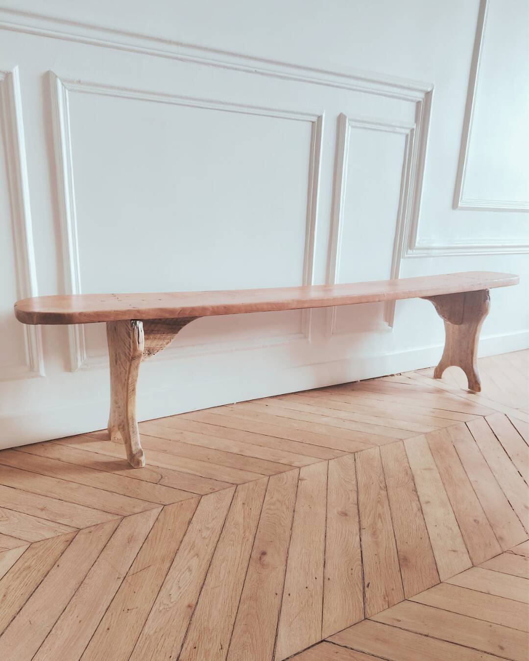 Renovated antique bench, late 19th - early 20th century
