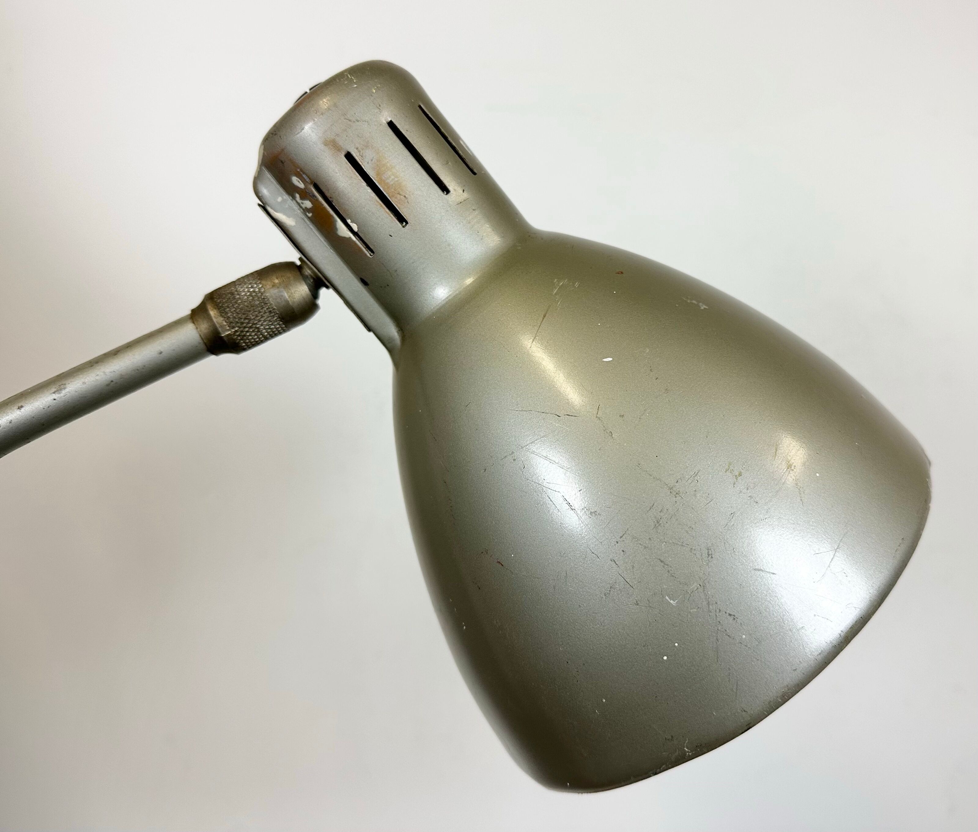 Grey industrial scissor wall lamp from erpe, 1960s