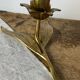 Vintage brass flower candle holder