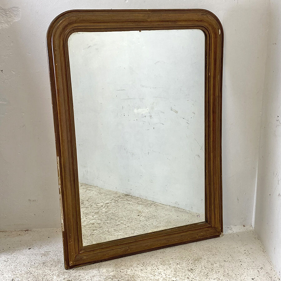 Louis Philippe mirror in wood and varnished stucco