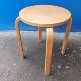 Curved wood stool