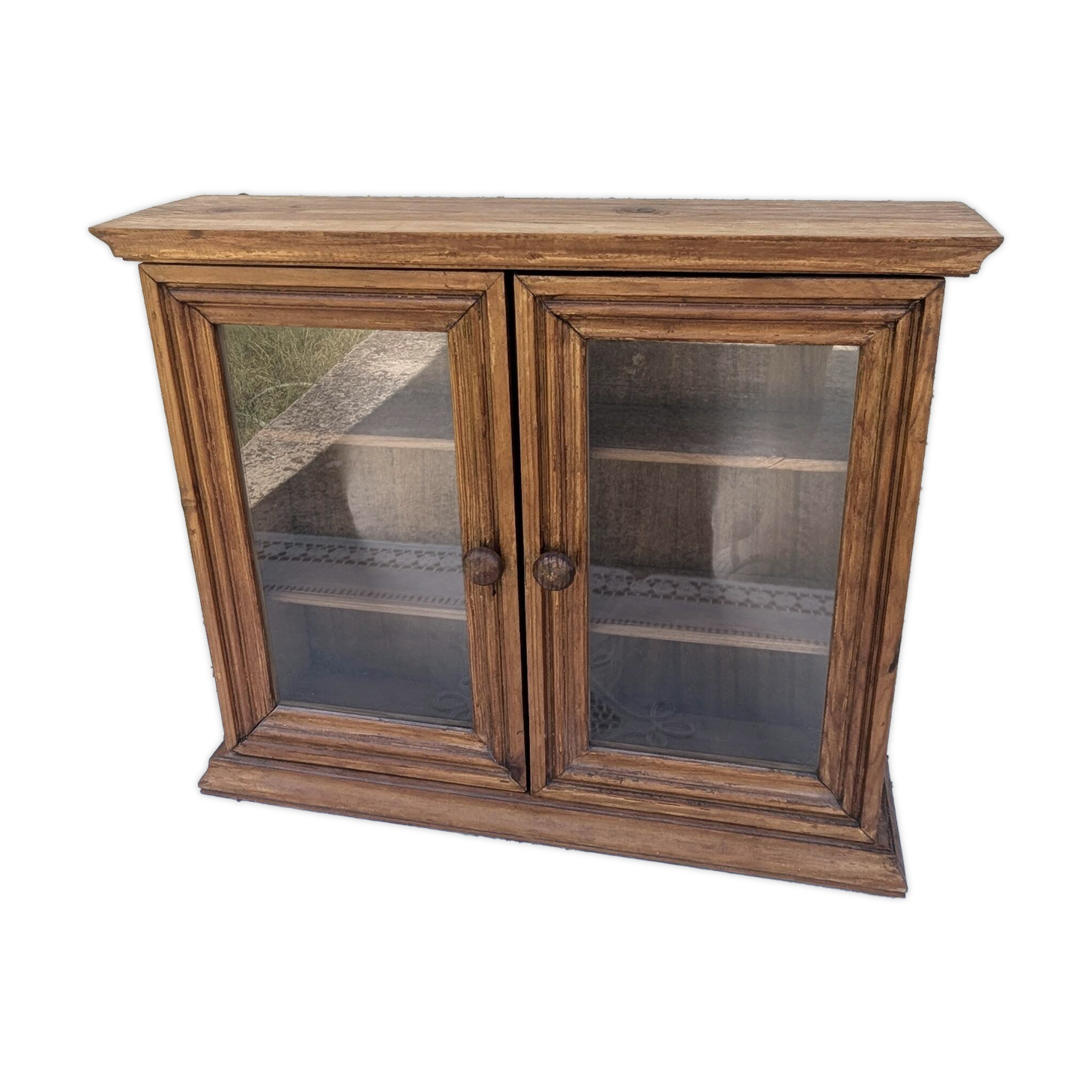 Small Wall Display Cabinet Pine Chalet Mountain Vintage Decor 60s 70s